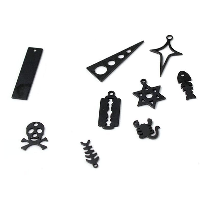 20 Stück Edelstahl Kreuz/Fischgräten/Klinge Charms Anhänger DIY Halskette Ohrringe Armbänder Anhänger Schmuckherstellung Zubehör