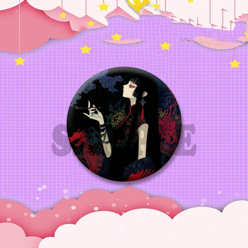 Japanese Manga XxxHolic Can Badge Anime Cartoon Round Cosplay Badge Yuuko Kimihiro Watanuki Brooch on Backpack Accessories Gift