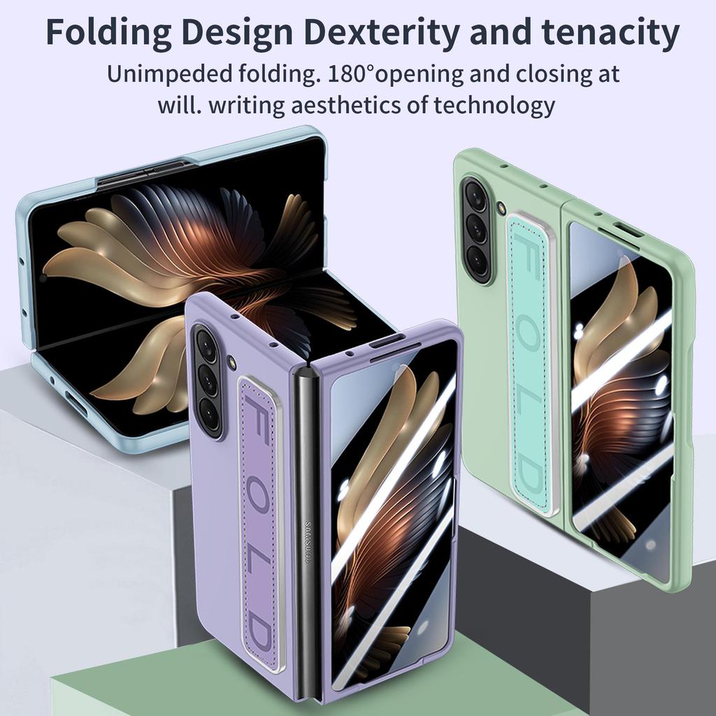 Elastic Rope Wristband Phone Case and Film for ZFold7/ZFold6 with PC Skin-Feel Spray Paint