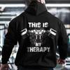 This Is My Therapy Pattern Hooded For Men Autumn Winter New Men's Fitness Hoodies Gym Workout Hoodie Breathable Sweatshirts