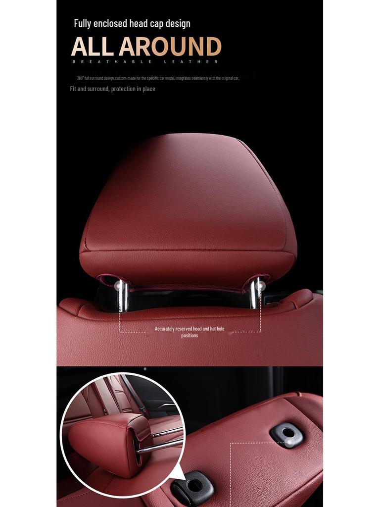 Universal Genuine Leather All-Season Car Seat Cover for Five-Seat Models