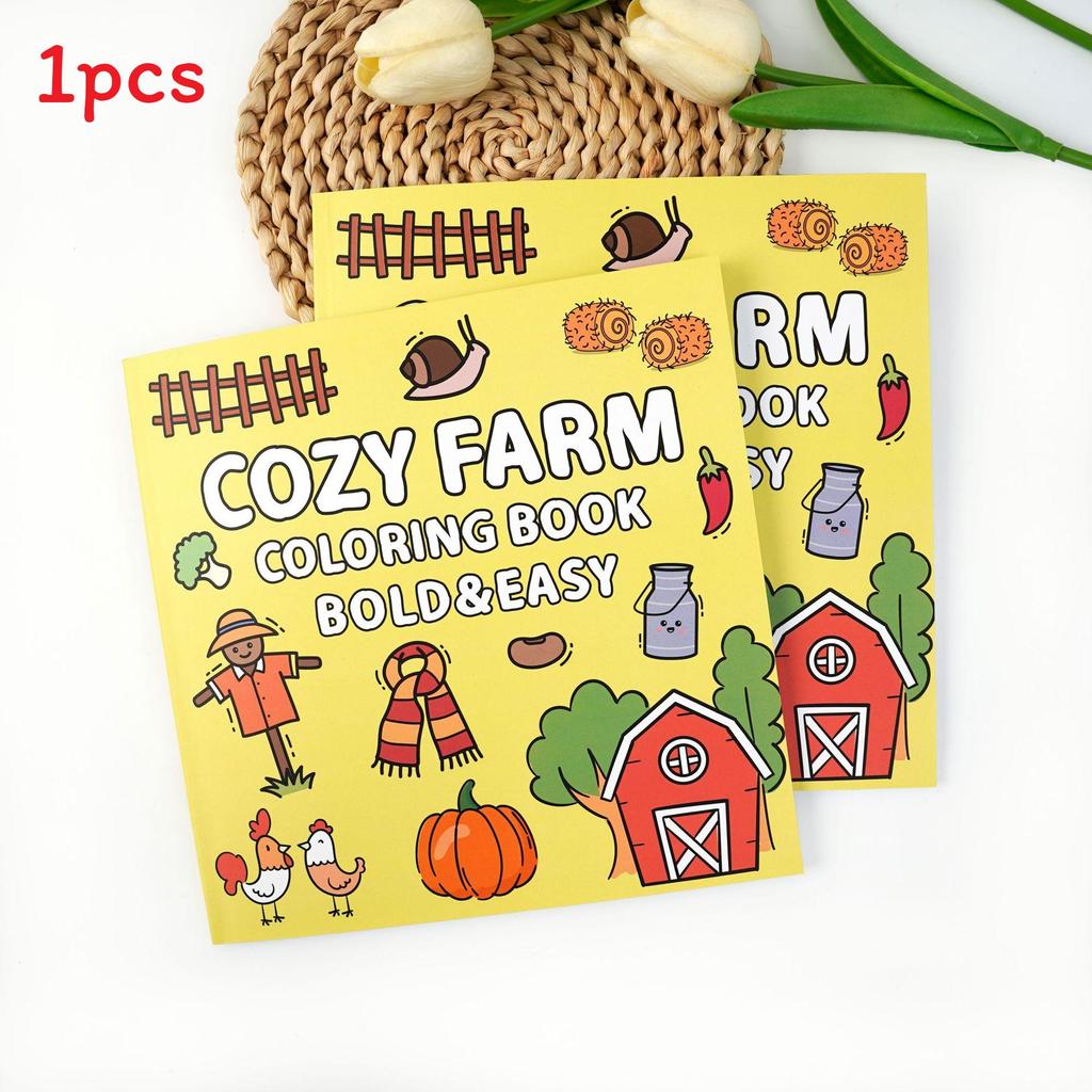 Food And Fruit Coloring Book For Kids With 40 Pages Cartoon Doodles For Children Ages 4 And Up