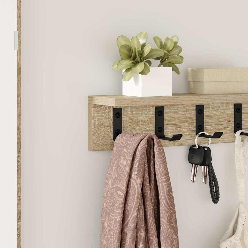Wall Mounted Nightstand Sonoma Oak 40 x 10.5 x 10.5 cm