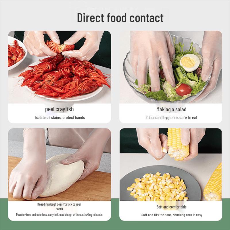 ZISIZ Disposable Thickened Plastic Gloves