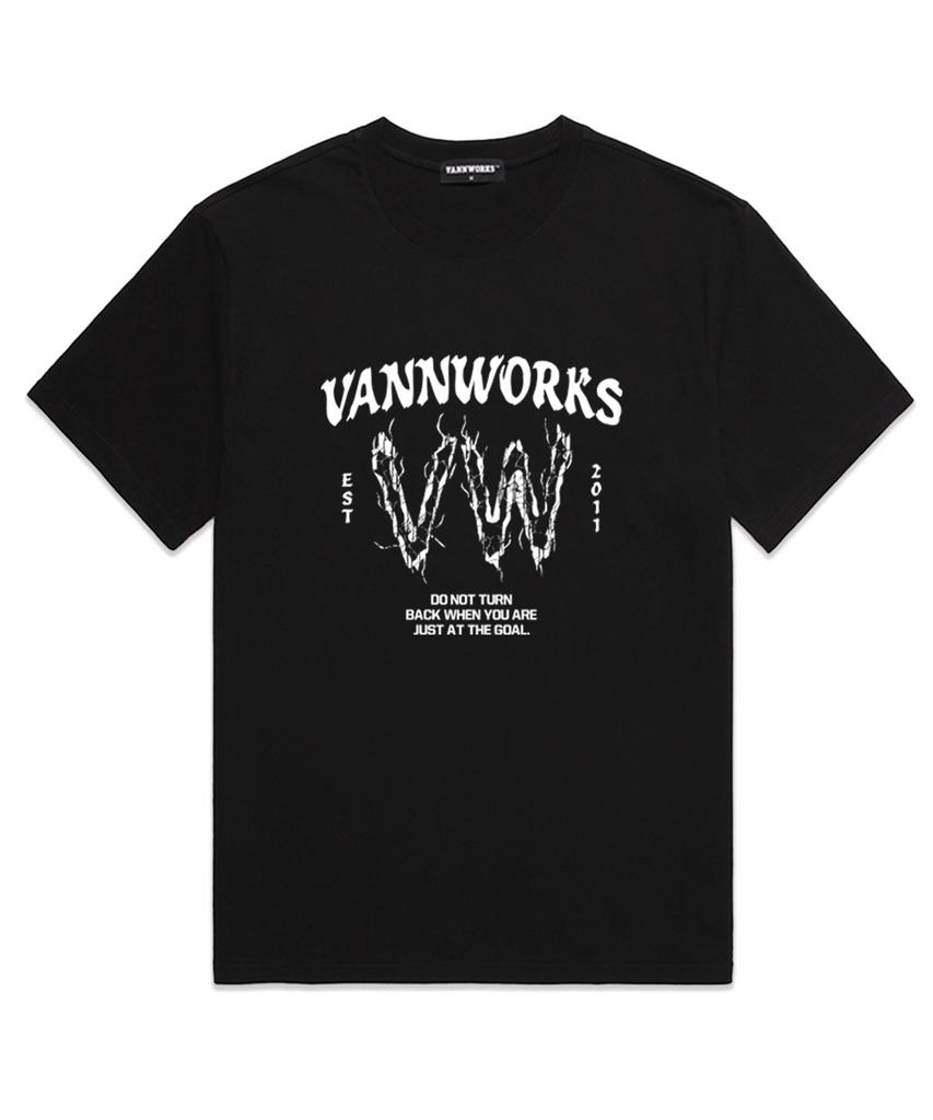 VANNWORKS Vw Logo Oversized Short Sleeve T-Shirt (Vs0077) Black