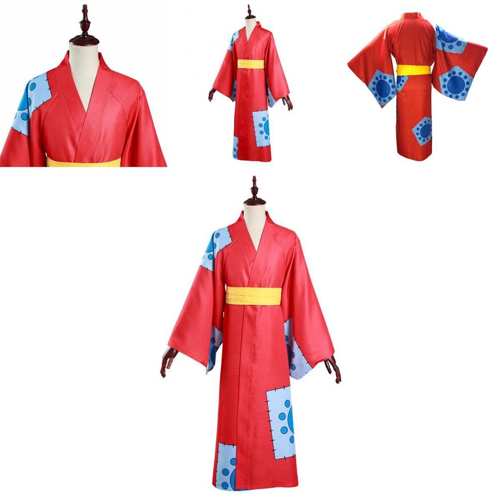 Traje de Cosplay de One Piece País de Wano Para Fans de Monkey D Luffy