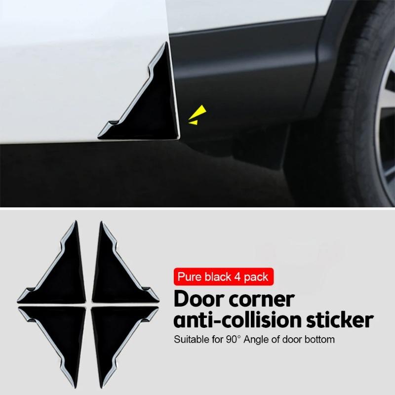4Pcs Car Door Corner Protective Cover Door Scratch Protector Silicone Anti-collision Covers Door Corner Guard Auto Accessories