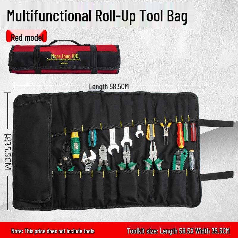 Multifunktionale Roll-Up Werkzeugtasche mit Taschen für Elektriker