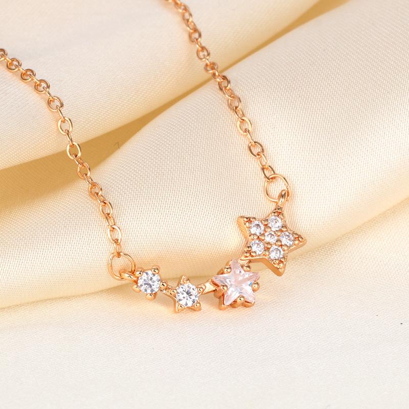 Seiko full diamond star necklace wind sexy Internet celebrity collarbone chain