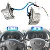 For 2007-2014 E140 E150 Steering Wheel Media Button Assembly, Left Right Key Set with Wiring Lead for Daily Driving Function Repair Use