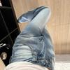 Modny Wygodny Design Retro Proste Dżinsy Damskie Wysoki Stan Luźne Dopasowane Szerokie Nogawki Spodnie Dżinsowe dla Kobiet Długie Dżinsowe Spodnie