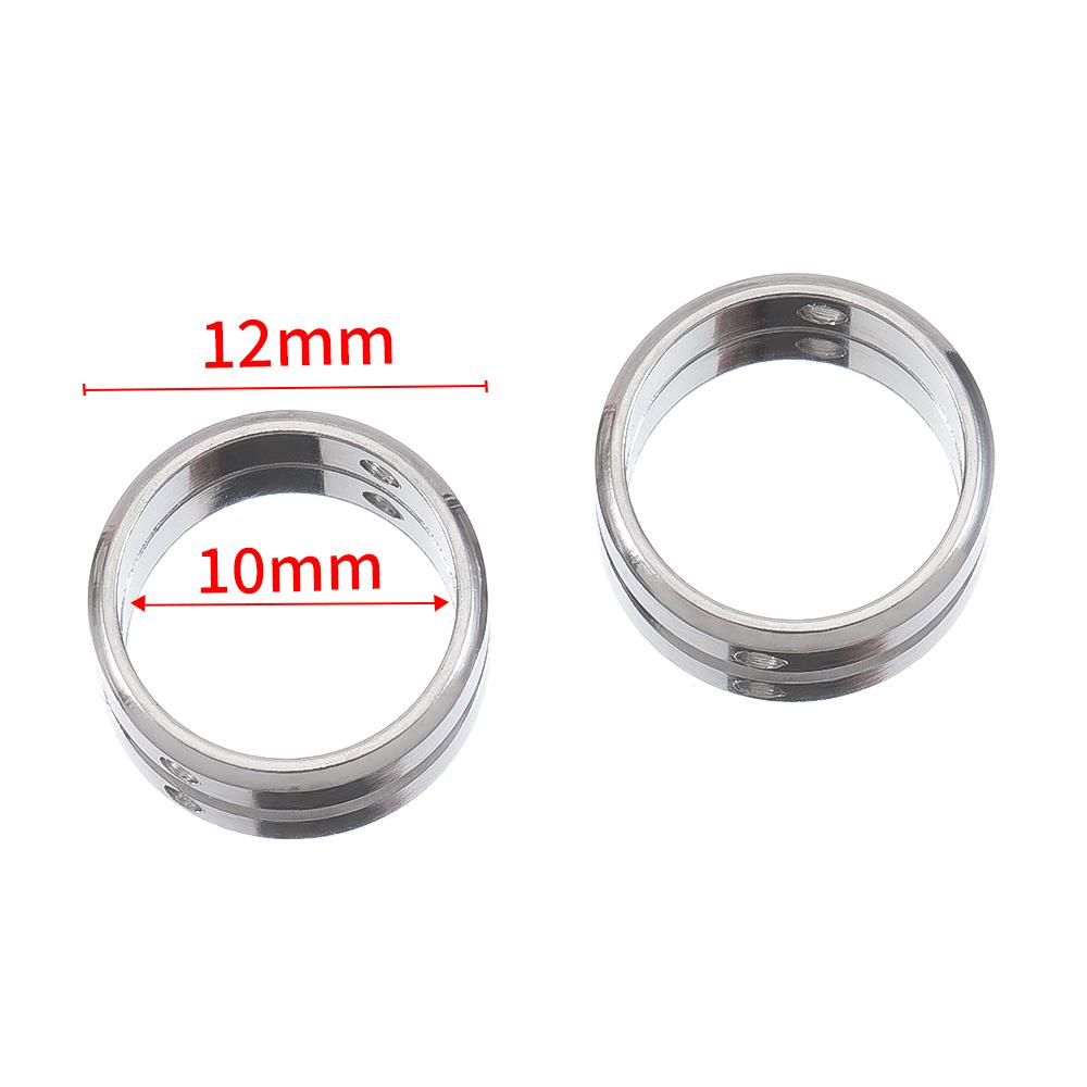 10pcs 5pcs 2 Hole Stainless Steel Round Frame Spacer Beads DIY Necklace Bracelet Earring Circle Connector Pendant Jewelry Making