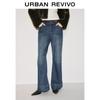 UR Women's Autumn Exposed Stitch Washed Flare Jeans