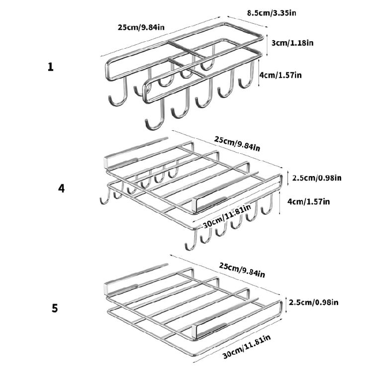 Space Saving Kitchen Wall Mount Rack For Pot Lid Storage Stainless Steel Hook Shelf With Strong Load Capacity