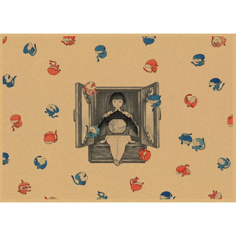 Retro Japanese Girl Poster by Akino Kondo - Free Shipping