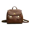 Fashi Commuting Flip Backpack for Women Pu Leather School Bags Travel Rucksack Ladies Bookbag Travel Knapsack Solid Back Pack