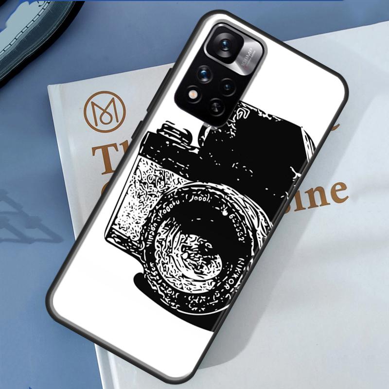 Classic Camera Lens Case For Xiaomi Redmi 14C 13C 10C 12C Redmi Note 13 14 Pro 12 11 9 10 9S 10S 11S 12S Cover