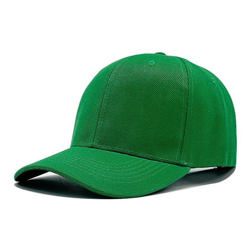 Solid color hardtop baseball cap acrylic hat hot selling versatile cap sun hat printing