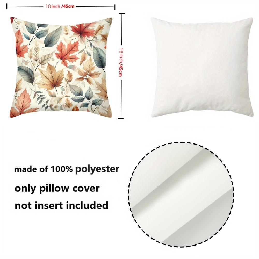 1 Pieces Autumn Leaf Pattern Decorative Throw Pillow Covers Polyester pillowcase, sofa decorative cushion cov Headboard Pillow