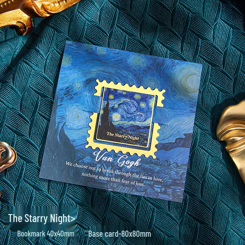 

Серия «Ретро Отпечаток»: Креативные закладки для книг с масляной живописью и металлическими значками (4 стилей)