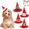 Pet Christmas Hat Three-dimensional Pointed Hat Decorative Hat Plush Cartoon Doll Christmas Pointed Hat Cat Headdress