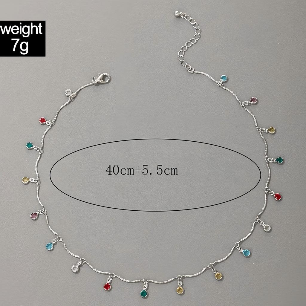Fashion Simple Candy Color Tassel Necklace for Women Aesthetic All-match Pendant Jewelry Choker Neck Accessories Gift Chain