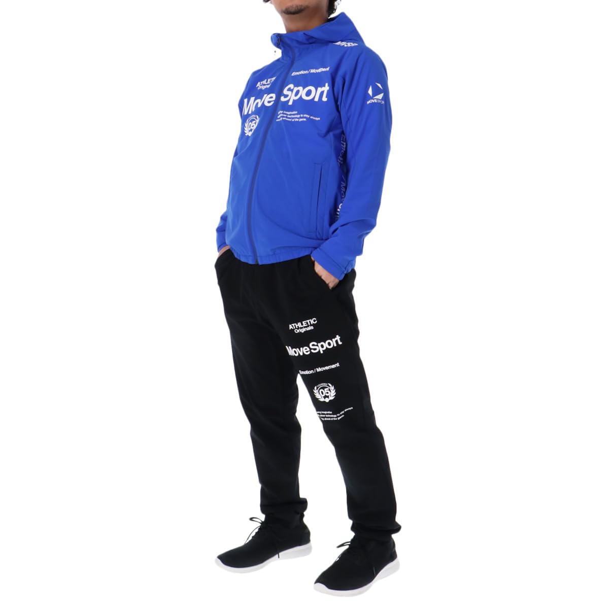 

Комплект из тонкого трикотажного топа и низа Cross Descente ST5SJK22M L Size [Move Sports] для мужчин, фиолетовый/черный