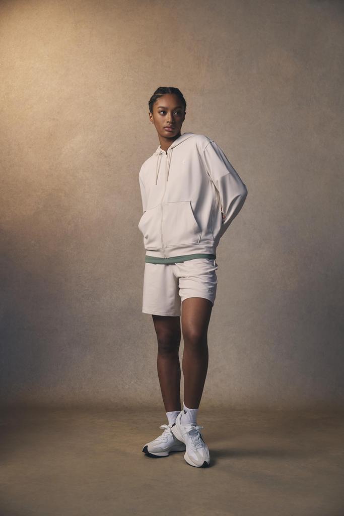 Light French Terry Full Zip Jacket CYS L [New Balance] Women's (AWJ51504) (Clay Ash)