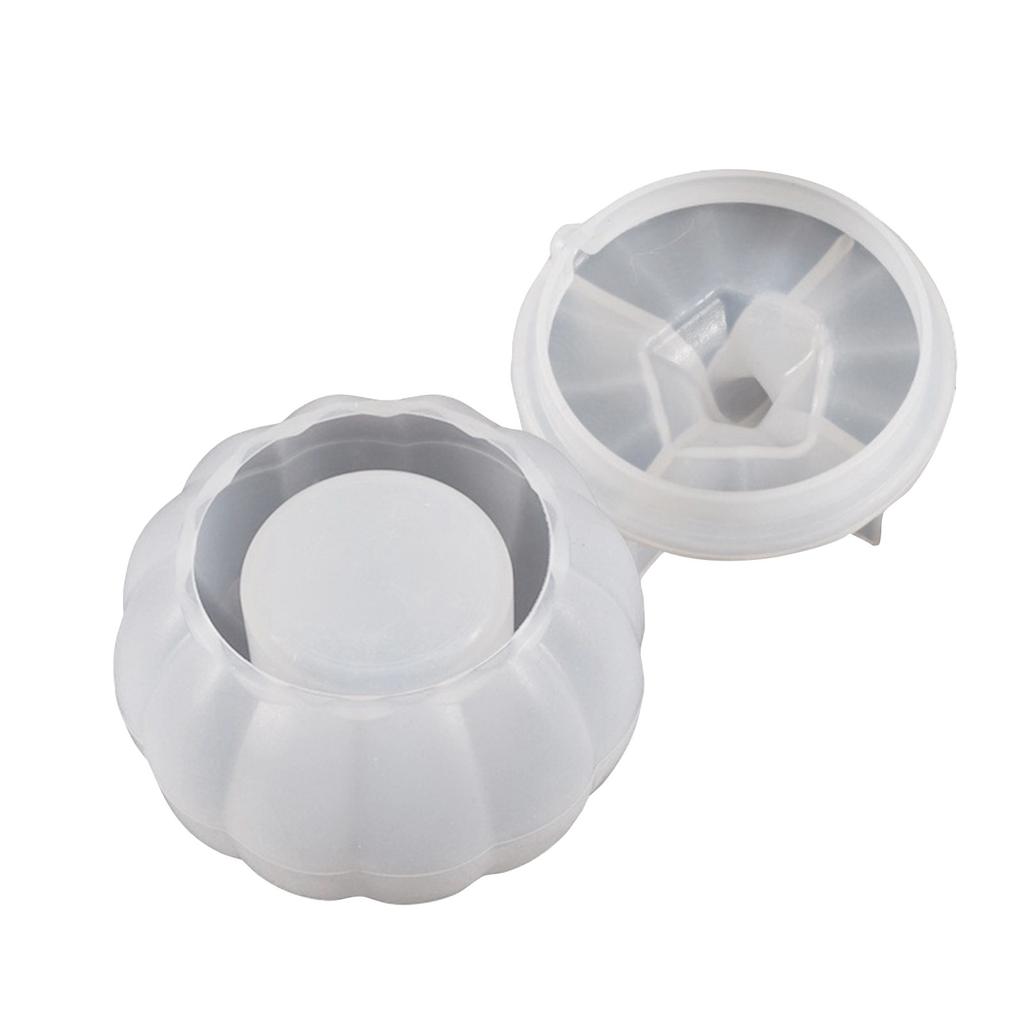 DIY Halloween Silicone Pumpkin Jar Resin Mold,Pumpkin Silicone Mold For Resin Art,Storage Box Candle Jar,Halloween Home Decor