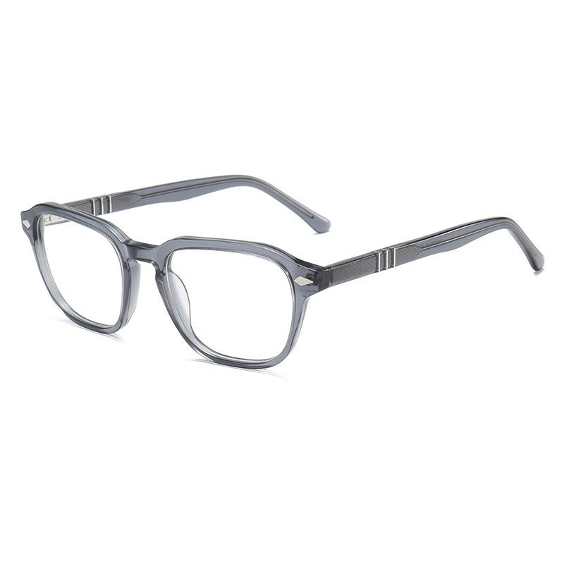

New Fashion Rice Nails Acetate Small Square Frame Photo Brown Gray Anti Blue Light Femal Presbyopic Prescription Reading Glasses 0