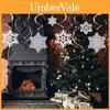 Charming Christmas Snowflake Hanging Decorations With Spiral Design For Festive Displays