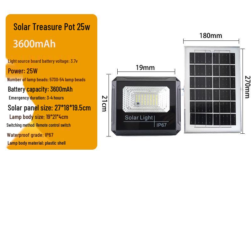 

Waterproof LED Solar Courtyard Light: Rechargeable Outdoor Square Gate Lighting