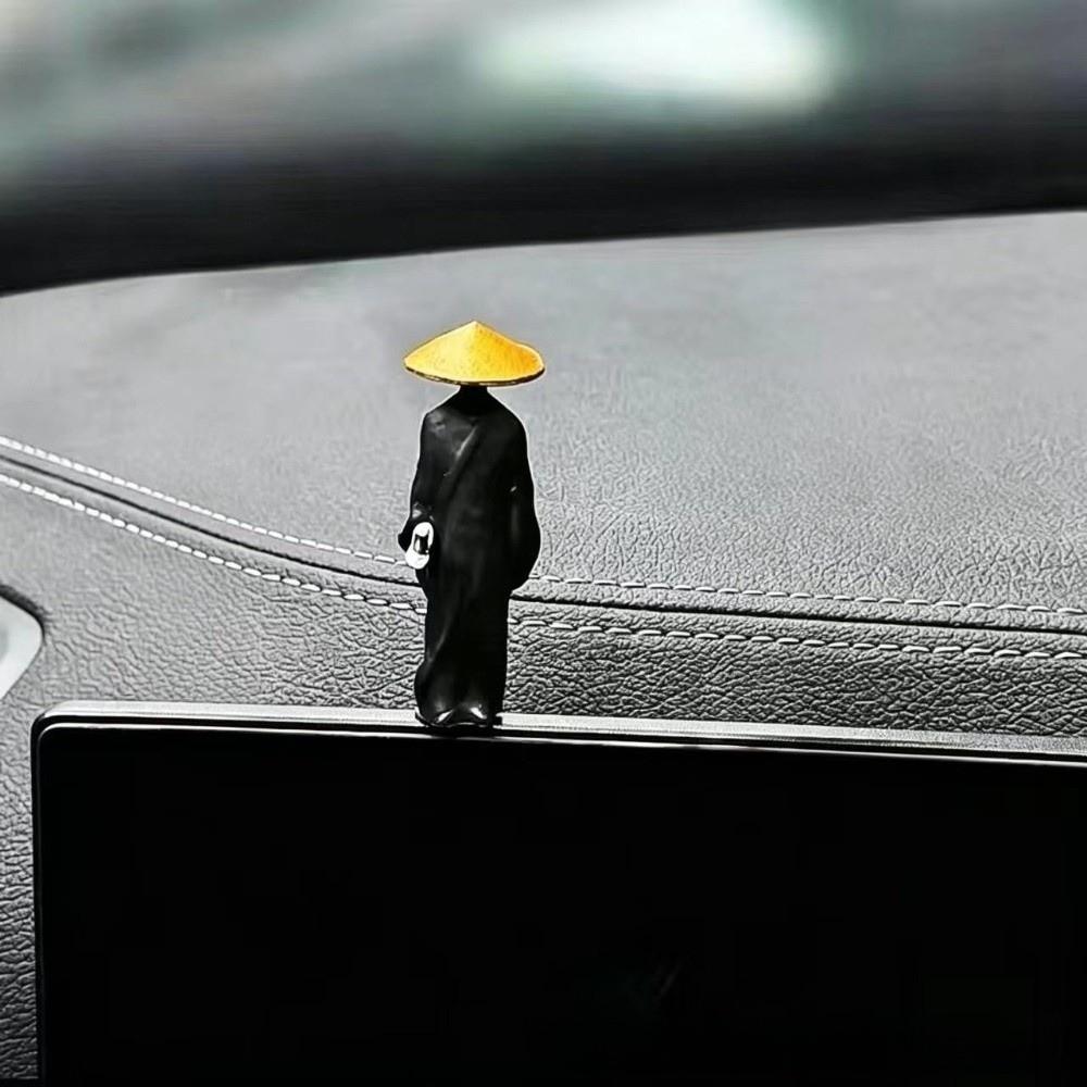 2/3/4pcs Creative Car Interior Decor Miniature Samurai Figurines Home Office Decor