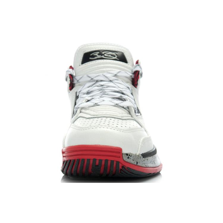 New LINING WOW 2 Basketball Shoes Men Mid Top White Black Gray ABAH017-5