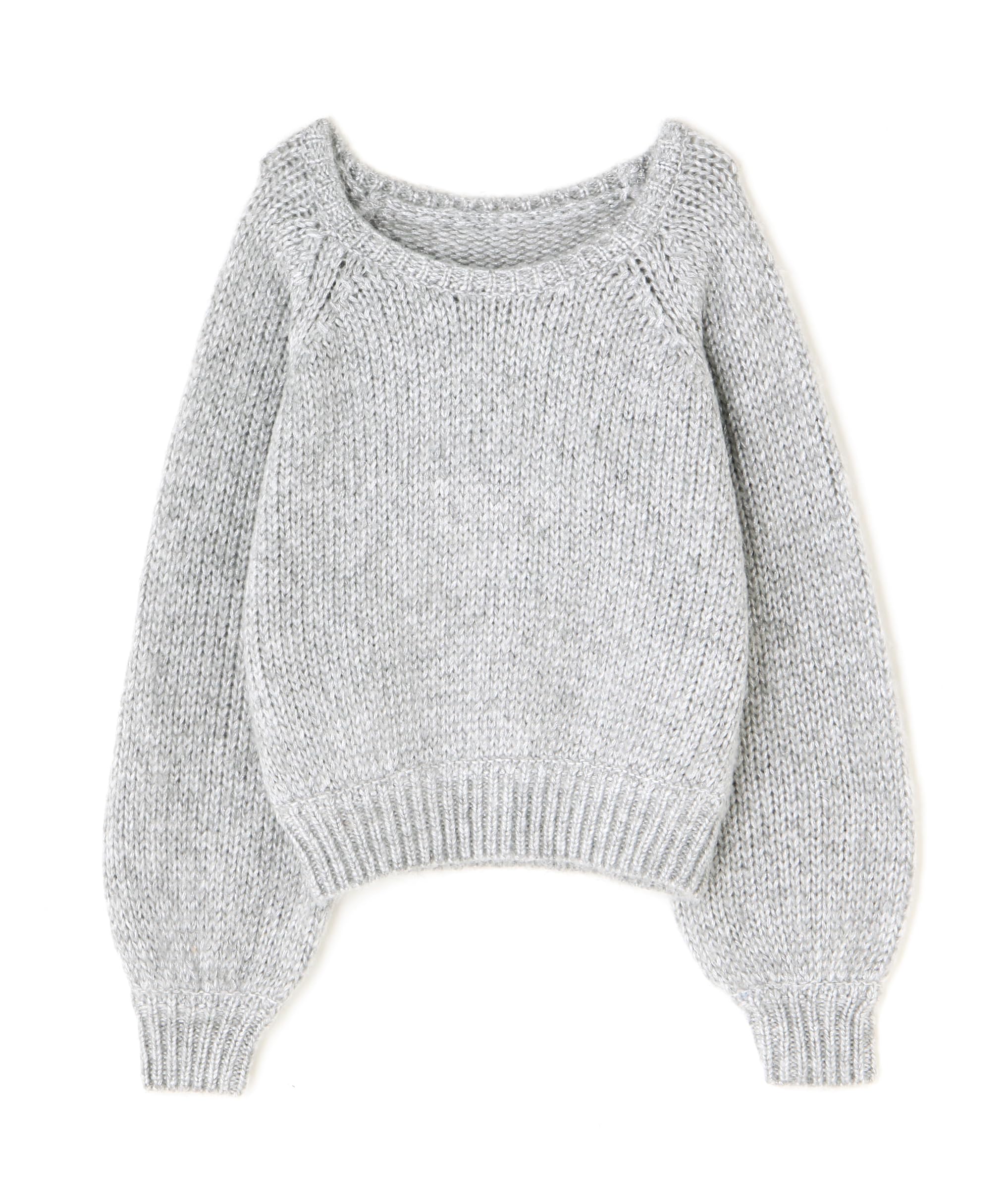 

Natural Beauty Basic Lame Lily Cropped Knit Gray Women s Sweater, серый