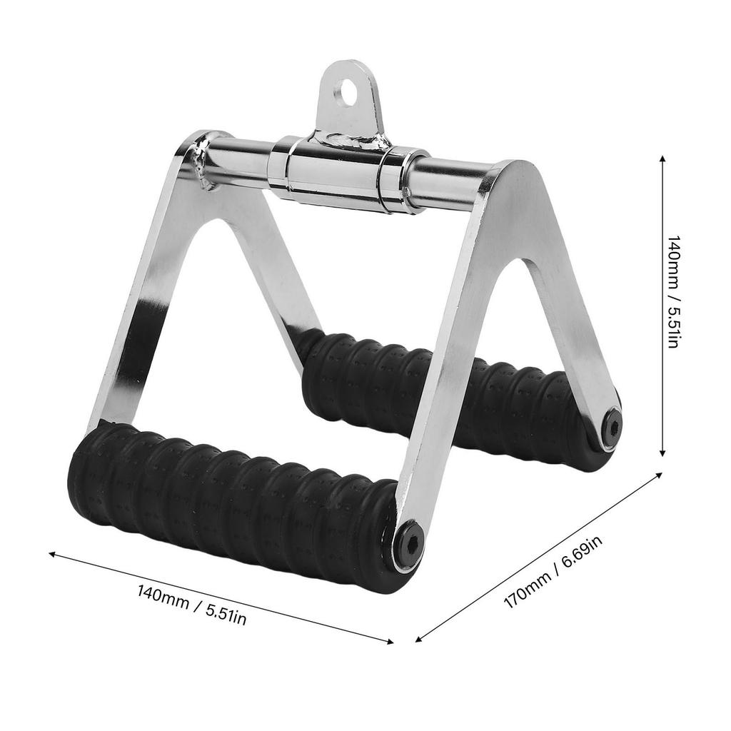 Row Handle Multi Purpose Strength Training Pull Down Handle Close Grip Cable Attachment with Spring Buckle