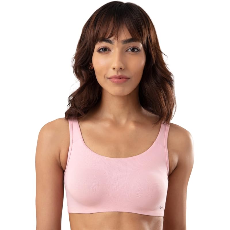 NYKD Weicher Bustier Easy Peasy zum Überziehen für Damen, Ohne Bügel, Vollabdeckung, Stützender Shaper, Sport-BH Ohne Polsterung