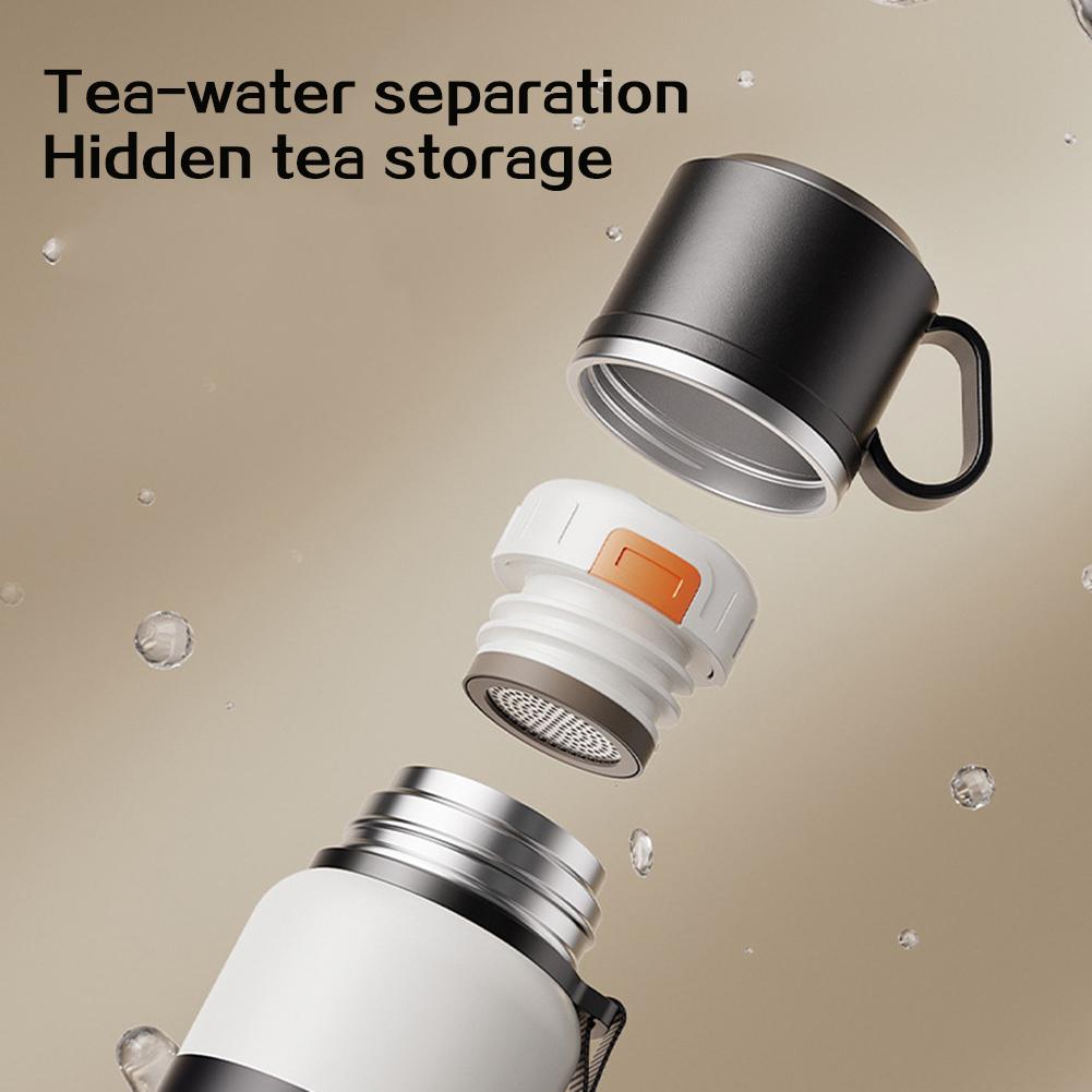 316 Stainless Steel Insulated Cup With Handle LED Temperature Display Portable Large Capacity Leak-Proof Outdoor Water Bottles