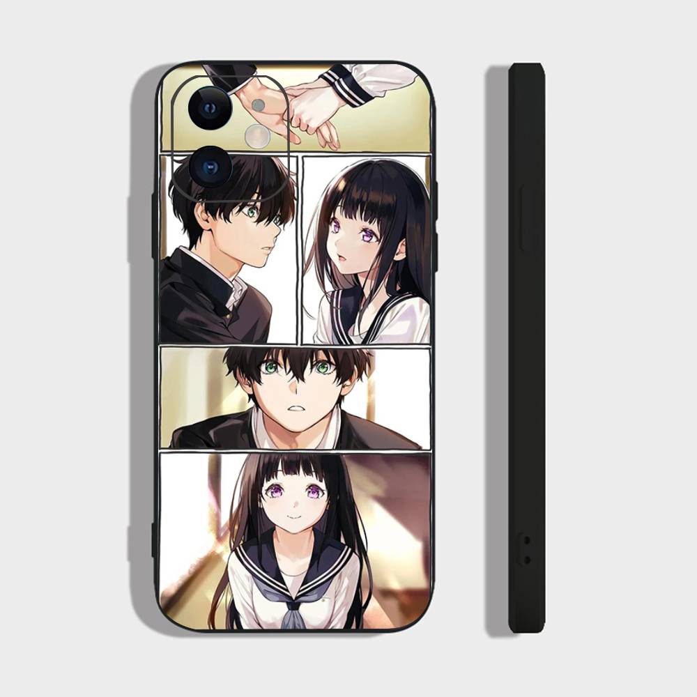 H-Hyouka Anime Handyhülle Für IPhone 17 Air 16 15 14 13 Pro Max 11 12 Schwarze Silikonhülle
