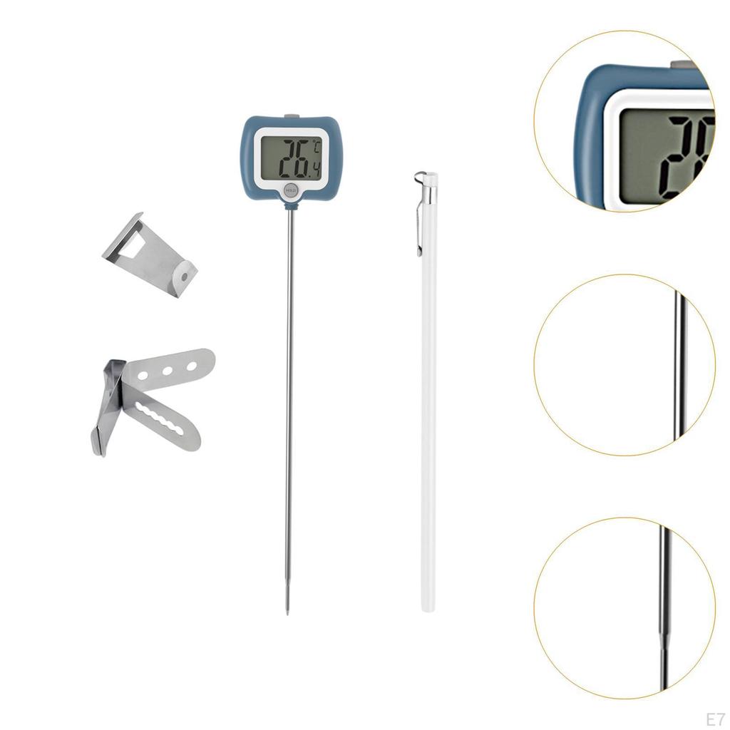 Digital Meat Insert Thermometer Cooking Food Multifunction Long Probe for Candy Beef