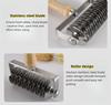 1pc,Lattice Roller Cutter, Edelstahl-Teigroller-Schneider, Backwerkzeuge,Kuchengerate, Kuchenzubehor