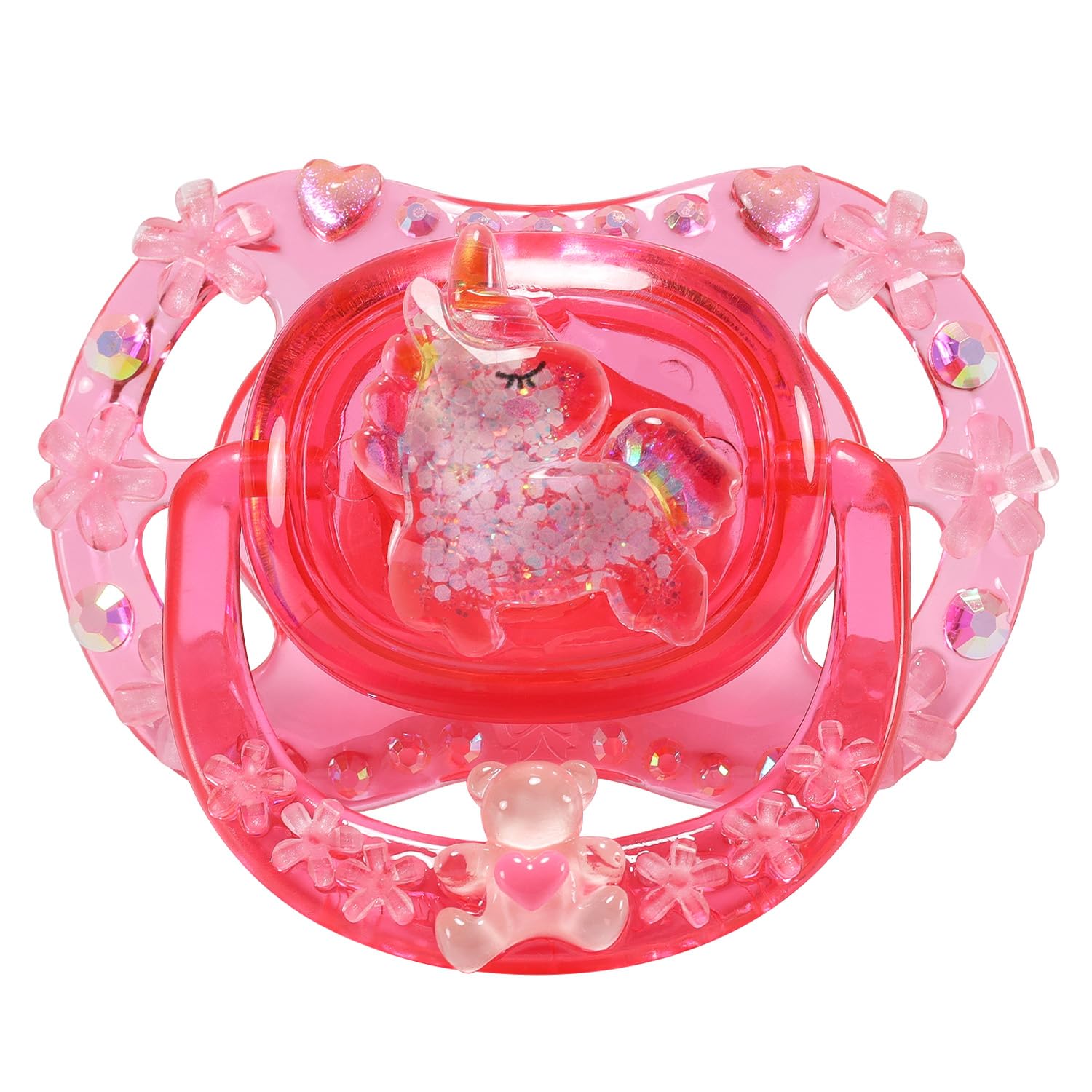 

Соска-пустышка для взрослых CutiePlusU DIY Crystal Pink Handmade-Unicorn