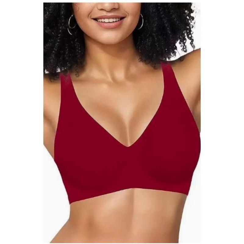 Roagous Deep, Bra Women's Rimless Seamless Bra Women's Rimless Low Chest, Shirt Bra