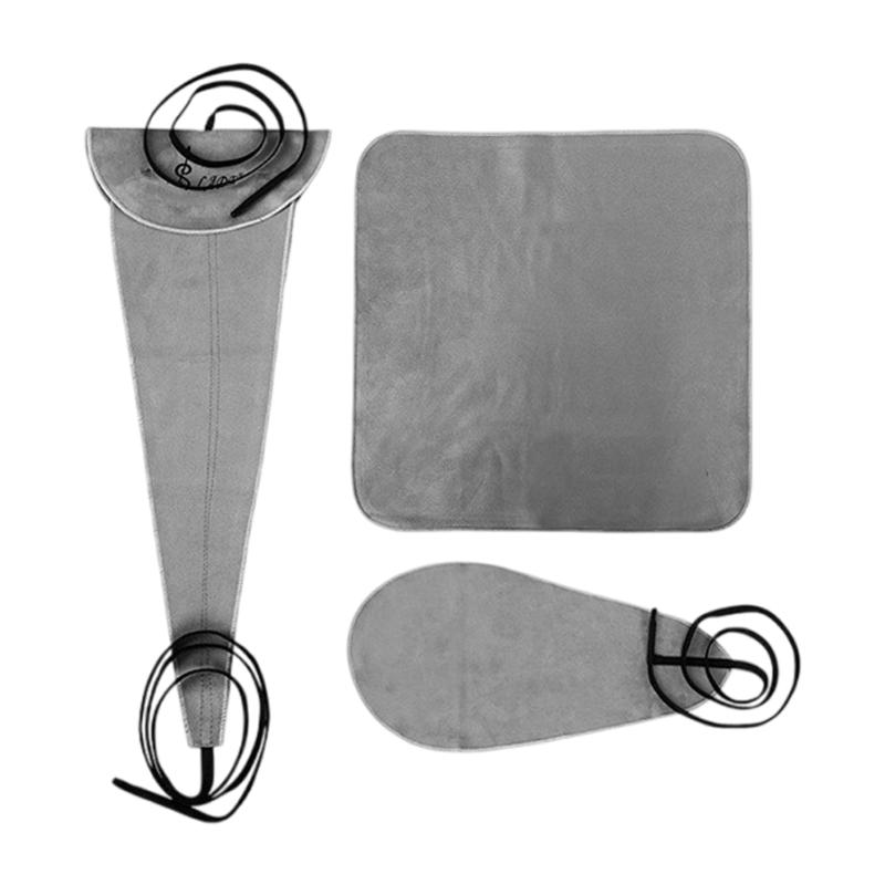 3Pcs Sax Saxophone Cleaning Cloth Tube Inside Clean Rag Pull Through Cleaning Cloth Instrument Cleaner for Inside Tube серый