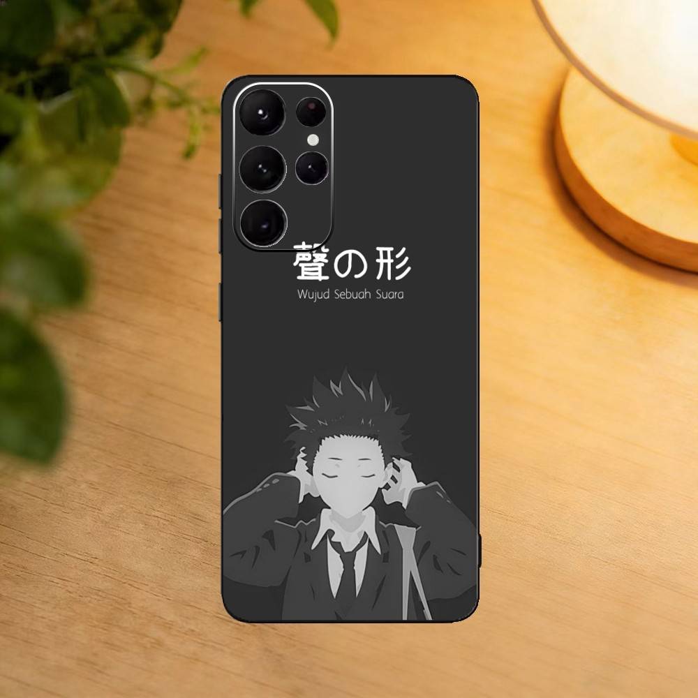 A Silent Voice Shoya Nishimiya Phone Case For Samsung S25,24,23,22,30,21,10,9,Ultra,Plus,Lite Soft Black Case