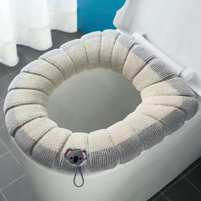 1PC Bathroom Toilet Seat Cover Washable Mat Cover Cushion Seat Case Toilet Lid Cover Bath Accessories