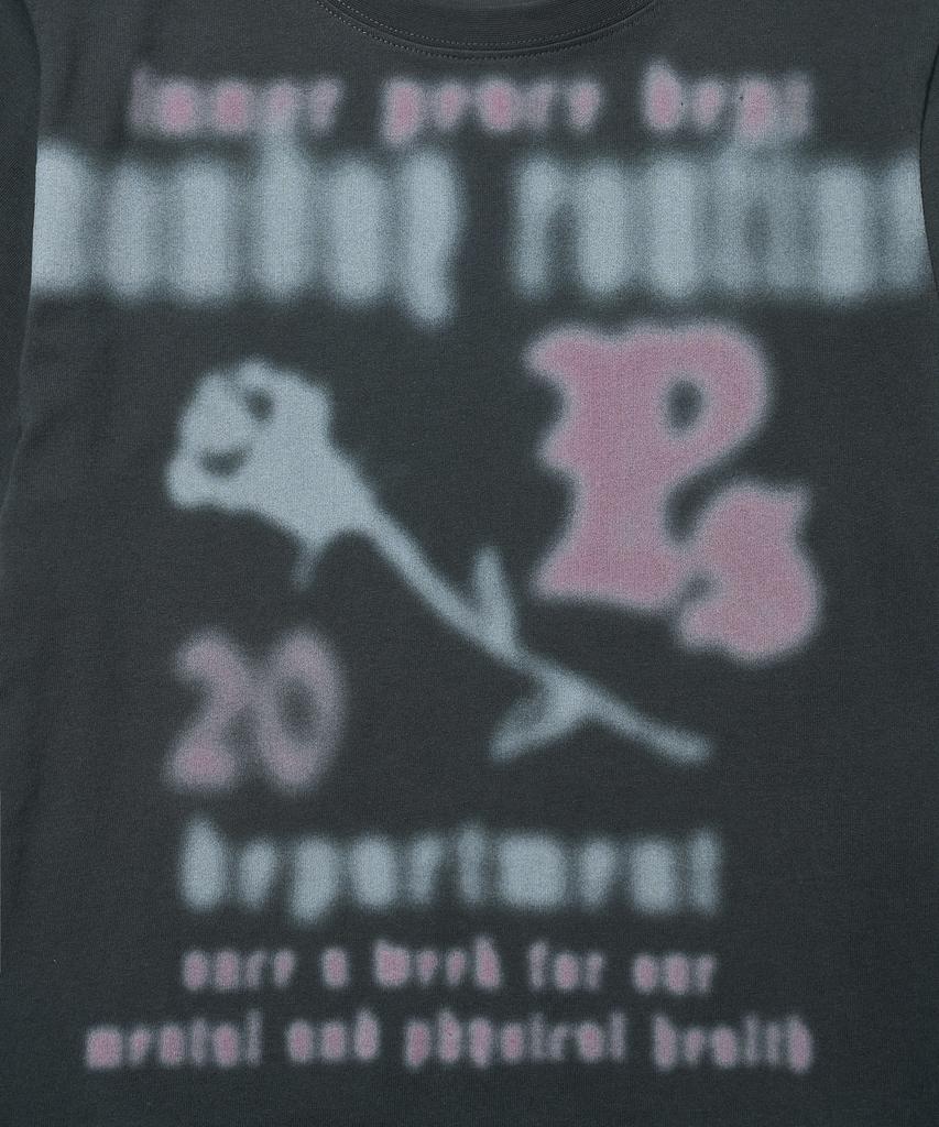 PHYSICAL DEPARTMENT Women'S Blur Typography Short Sleeve T-Shirt_Charcoal