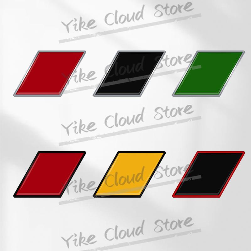 2Pcs German French Italian National Flag Tricolor Flag Emblem Car Styling 3D Metal Badge Body Side Trunk Self Adhesive Stickers