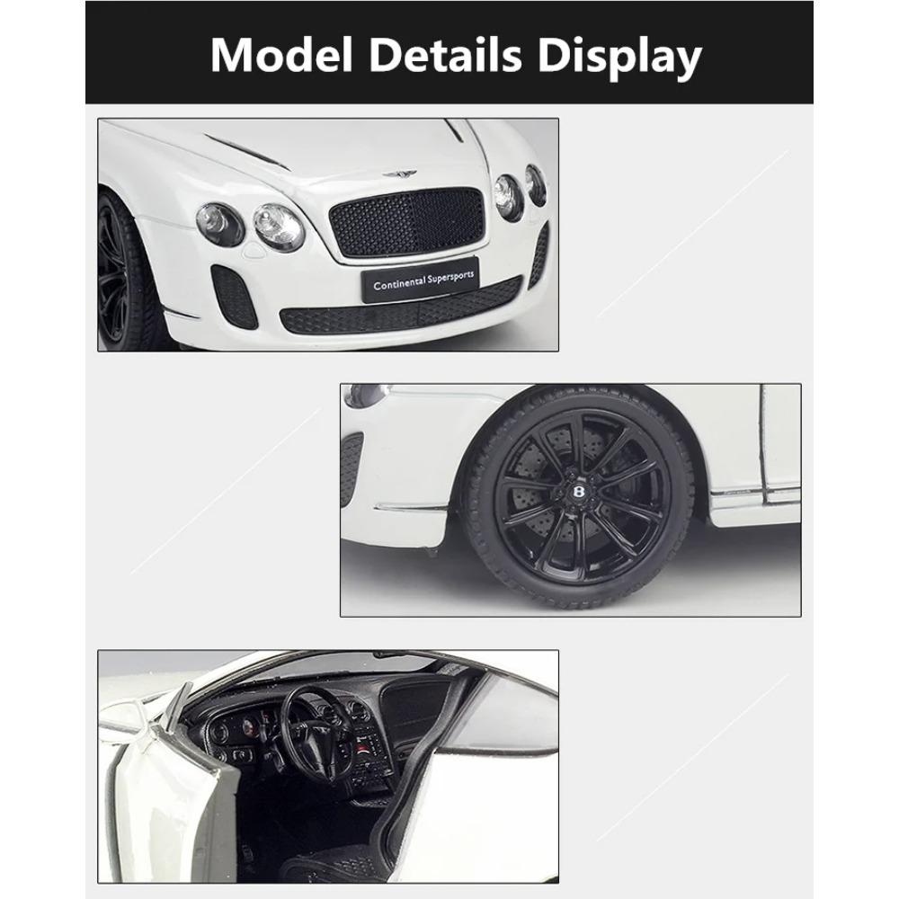 Welly 1/24 Bentley Continental Supersports Alloy Car Model Diecasts Metal Toy Vehicles Car Model Simulation Collection Kids Gift