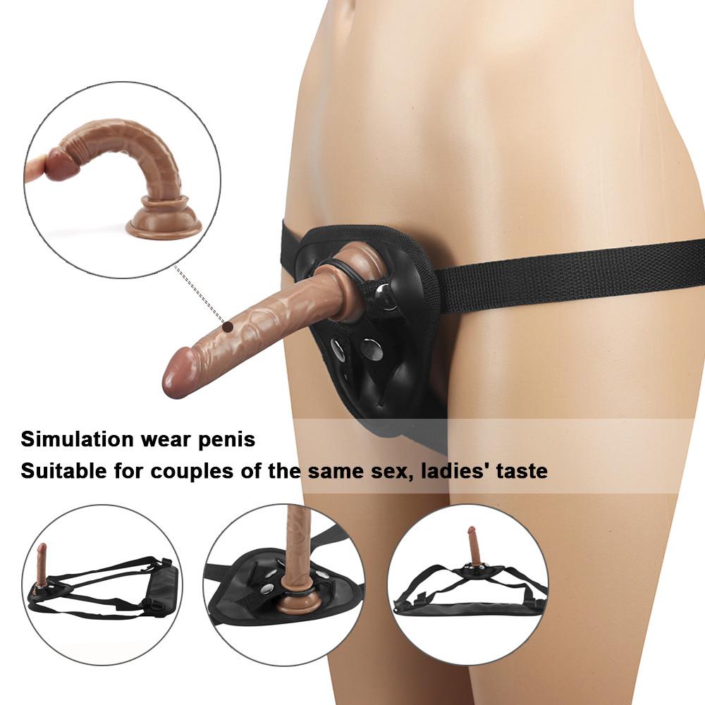 Mini Realistic Dildo Harness Strap On Fake Penis Dildo Pants Sex Game Dildos Sex Toys for Lesbian or Gay